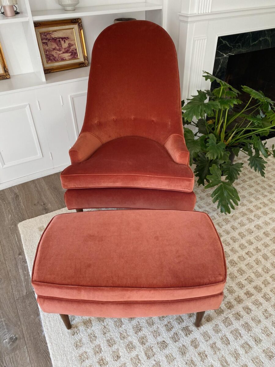 Calico upholstery makeover via simply grove